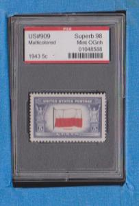 909 Poland SUPERB 98 Encapsulated Stamp