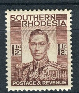 RHODESIA; 1937 early GVI issue fine Mint hinged 1.5d. value