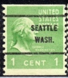 US Stamp #839x61 George Washington Presidential Issue 1938 Precancel Coil