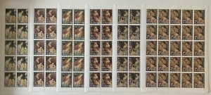 Liberia 1984 #992-7 Sheet, Rubens Paintings, Wholesale lot of 25, MNH,CV $88.75