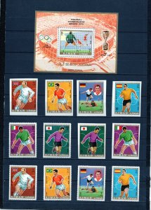 AJMAN 1970 SOCCER WORLD CUP MEXICO 2 SETS OF 6 STAMPS PERF. & IMPERF. & S/S MNH