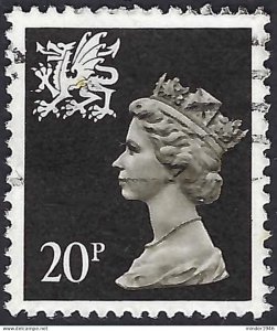 GREAT BRITAIN Wales 1989 QEII 20p Black Machin SGW52 Used