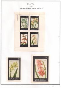 SCOTLAND - STAFFA - 1982 - Flowers #15 - Perf 4v, Souvenir, D/L Sheets - MLH