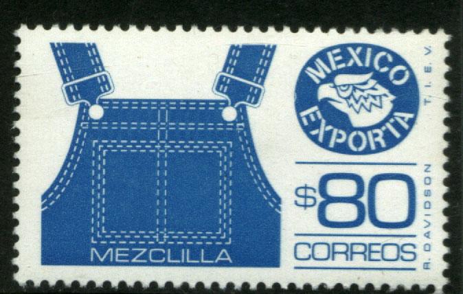 MEXICO Exporta, 1469 $80P Overalls Unwmk Fluor Paper 8. MINT, NH. F-VF.