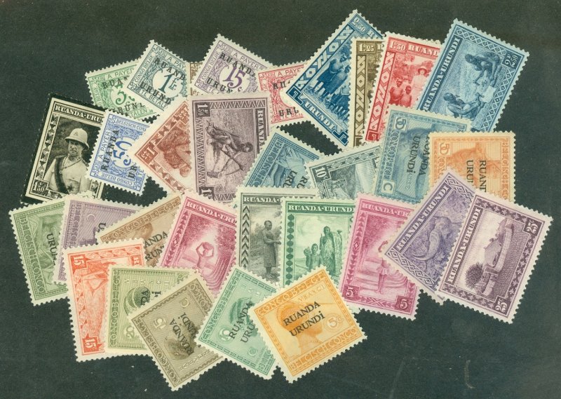 selection Ruanda Urundi 1924-38 (31) CV $13