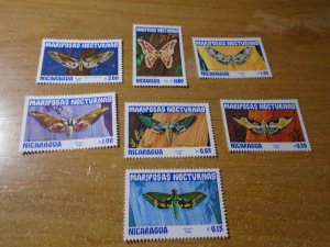 Nicaragua  #  1230-36  MNH  Butterflies