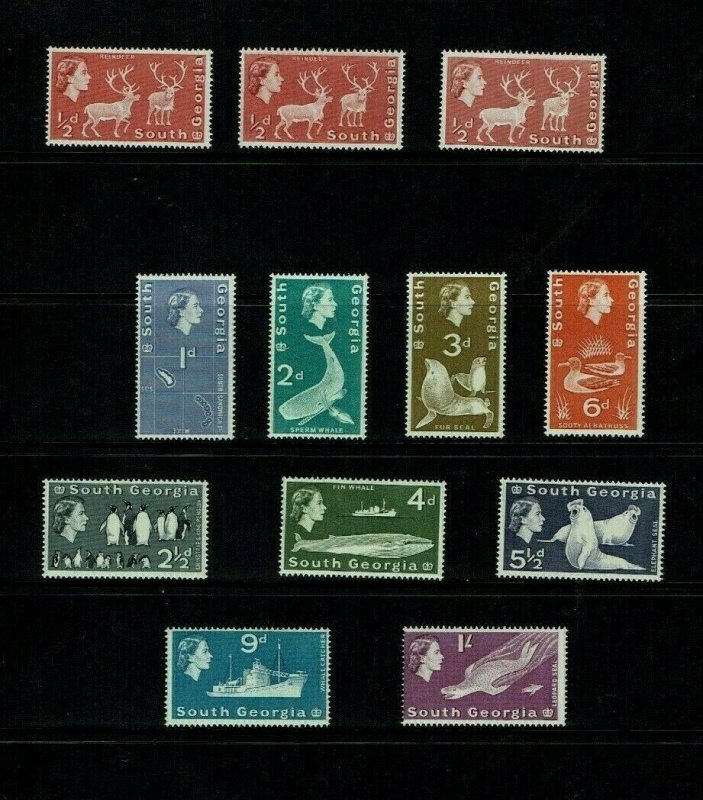 South Georgia: 1963, Definitive, short set to 1/-, MNH set