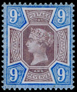 SG209 SPEC K38(1), 9d dull purple & blue, NH MINT. Cat £110.