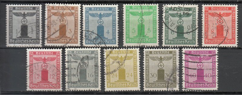 Germany - 1938 Franchise stamp set (Wmk.) Sc# S1/S11 - Used (8241)