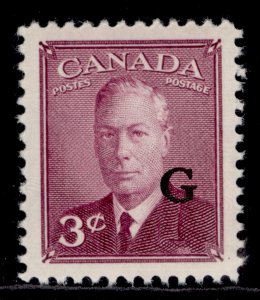 CANADA GVI SG O181, 3c purple, NH MINT.