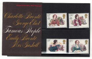 Great Britain Famous Authoresses 4v Pres. Pack 1980 MNH SC#915-918 SG#1125-1128