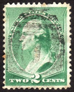 1887, US 2c, Washington, Used, Sc 213