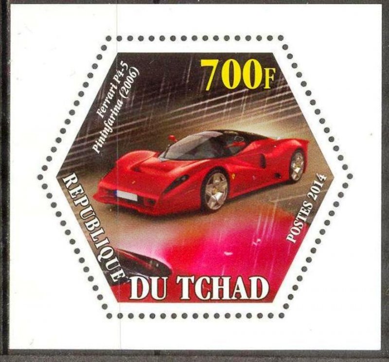 Chad 2014 Cars Ferrari (1) 2006 MNH Cinderella !