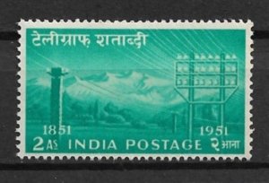 1953 India 246 2a Centenary of 1st Telegraph in India MNH