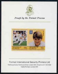 St Vincent - Grenadines 1985 Cricketers #3 - 55c M D Moxo...