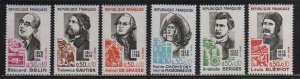 France MNH sc# B454-B459 Famous People