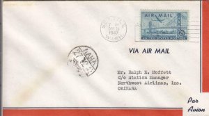 1947, 1st Flt., Northwest Airlines, AAMC F28-38F, Seattle, WA,See Remark (32568)