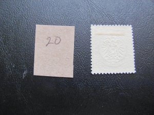 GERMANY 1872 HINGED MI.NR. 20 SMALL SHIELD SINGLE $30