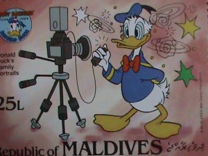 ​DISNEY-MALDIVES STAMP-1984-SC#1040 DISNEY CARTOON-50TH ANNIV: DONALD DUCK SET