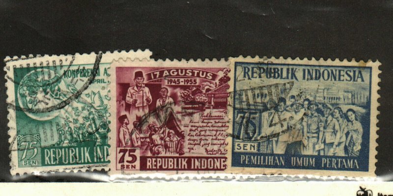 Indonesia #405, 413,  419 used