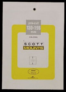 Scott/Prinz Pre-Cut Souvenir Sheets Small Panes Stamp Mounts 130x198 #999 Black