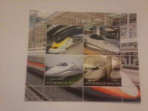 BURUNDI SHEET CINDERELLA TRAINS