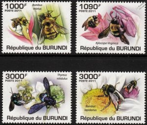 Burundi MNH 882-5 Bees Insects 2011 SCV 13.00