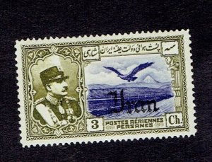 IRAN SCOTT#C53 1935 3c AIRMAIL IRAN OVERPRINT - MH