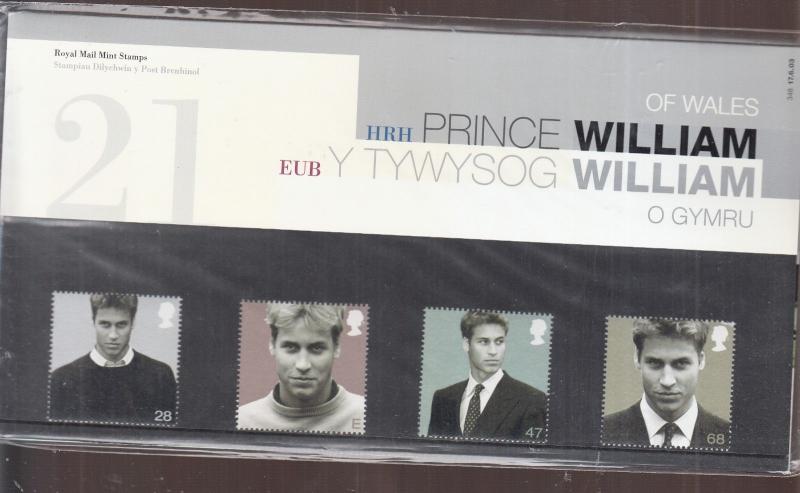 2003 PRINCE WILLIAMS 21ST PRESENTATION PACK. No. 348