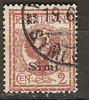 Italy Off Agean Simi 1 Mi 3 XII Used F/VF 1912 SCV $5.75