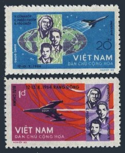 Viet Nam 340-341, MNH. Michel 359-360. Flight of Voskhod 1, 1965. Cosmonauts.