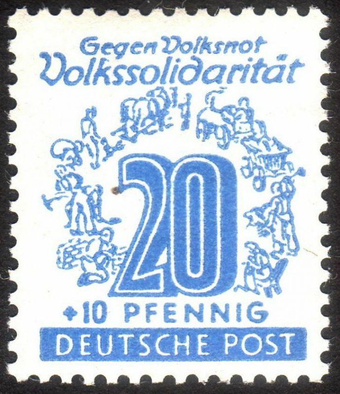 1946, Germany West Saxony 20+10pfg, MNH, Mi 146