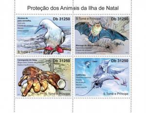 SAO TOME E PRINCIPE 2011 SHEET PROTECTION OF ANIMALS BATS WILDLIFE st11215a