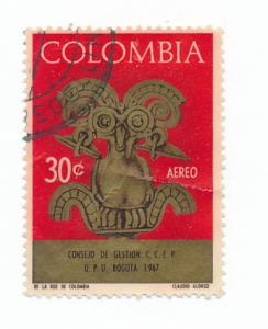  Colombia 1967 Scott C495 used - 30c, Pre-Columbian Art