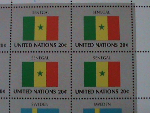 ​UNITED NATION-1983 SC#411-4 FLAGS SERIES-MNH SHEET-VF WE SHIP TO WORLDWIDE