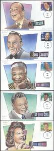 #2849-53 Popular Singers Bevil FDC Set