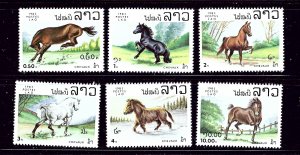 Laos 436-41 MNH 1983 Horses