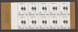 Sweden Sc 1201a 1977 Andersson stamp booklet mint NH