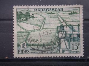 Madagascar, 1956, used 15f, Irrigation project FIDES Issue, Scott 295