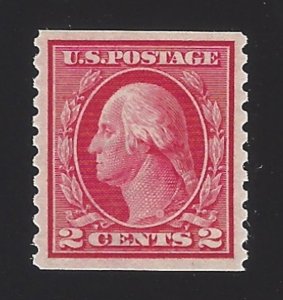 US #444 1914 Carmine Wmk 190 Perf 10 Vert Mint OG LH VF SCV $50