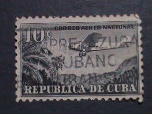 ​CUBA-AIRMIAL- VERY OLD CUBA AIR PLANES STAMPS USED- VF WE SHIP TO WORLD WIDE.