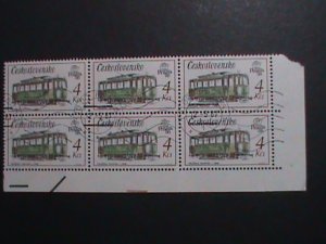 ​CZECHOSLOVAKIA-1987-SC#2658 PARAGA'88  -TRAM-1900 CTO-IMPRINT BLOCK