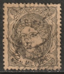 Spain 1870 Sc 161a used