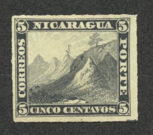 Nicaragua Scott 10 Unused HNG - 1892 10c Liberty Cap Reprint - SCV $50.00