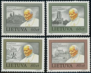 Lithuania #461-464 Pope John Paul II Visit Postage Stamps 1993 Europe Mint LH