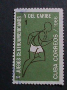 ​CUBA-1966-SC#1111-7 VERY OLD CUBA STAMPS-10TH CENTRAL AMERICA GAMES USED-VF