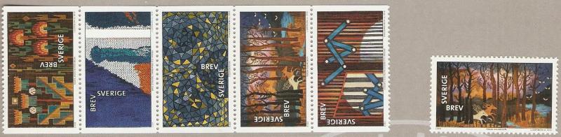 2012 Sweden Scott 2694-5 Textille Art MNH