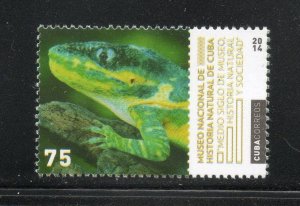 Cuba Sc# 5525  Reptiles NATURAL SCIENCE MUSEUM  Reptiles   2014  MNH mint