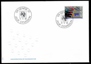 Switzerland Scott # 10O14 on FDC, unaddressed