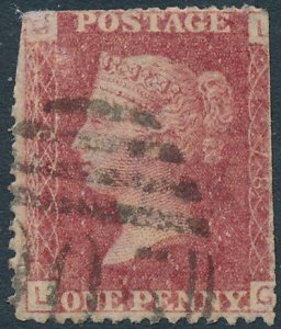 Great Britain sc# 33 - Used - Plate 78 - L-G - Queen Victoria One Penny